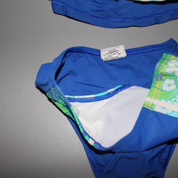 Blue Hawiian 2 Pcs Justice Tankini Swimsuit Size 16 - Picture 4 of 10